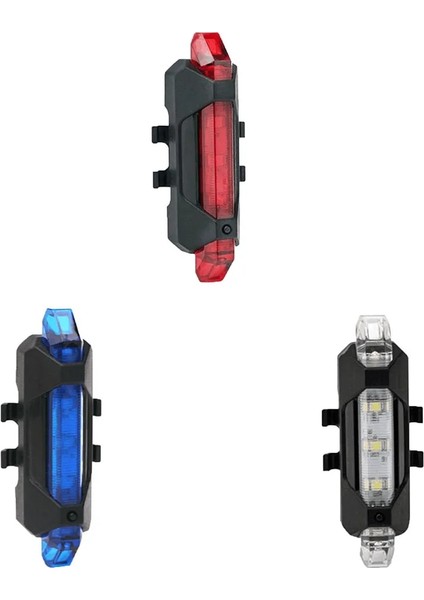 Açık Gri Tarzı Taşınabilir Bisiklet Lambası Şarj Edilebilir LED Arka Lambası USB Arka Stop Lambası Güvenlik Uyarısı Bisiklet Lambası Flaşlı Kuyruk Lambası (Yurt Dışından)