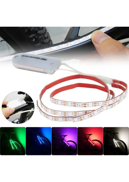Kırmızı Stil Bisiklet Dekoratif Arka Lambası Greenblue Bisiklet Işıkları Şerit Işığı 70 LED Tekerlek Güvenlik Uyarı Işığı Bisiklet Arka Lambası (Yurt Dışından) fiyatları