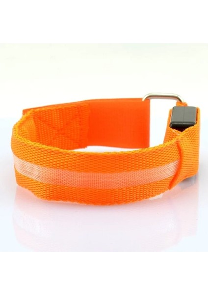 06 USB Şarj Stili Doğa Sporları Gece Koşusu Bileklik Kol Bandı LED Işık USB Şarj Edilebilir Emniyet Kemeri Kol Bacak Uyarı Bilekliği Bisiklet Işığı (Yurt Dışından)