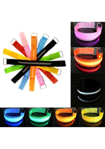 B1 Stili Doğa Sporları Kol Bandı LED Işık USB Şarj Edilebilir Kemer Kol Bacak Uyarı Bilekliği (Yurt Dışından) modelleri