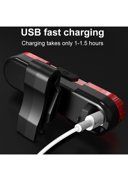 Mavi Stil Bisiklet Işığı Bisiklet Arka Işığı USB Şarj Edilebilir El Feneri Ön Işık Arka Işık Feneriarka Hafif Bisiklet Yüksek Görünürlük (Yurt Dışından) indirimleri