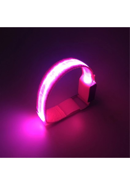 Pembe Tarzı Doğa Sporları Gece Koşu Kol Bandı LED Işık Emniyet Kemeri Kol Bacak Uyarı Bilekliği Bisiklet Bisiklet Bisiklet Parti Luces Bicicleta (Yurt Dışından)