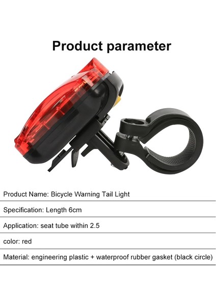 Kırmızı Arka Lamba Stili 5led Bisiklet Işık Mtb Yol Bisiklet Far Kelebek Arka Arka Arka Lamba Bisiklet Güvenlik Uyarı Işığı Bisiklet Lambası El Feneri (Yurt Dışından)