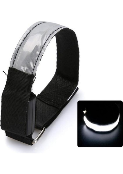 Yeşil Stil LED Işıklı Gece Koşu Kol Bandı Bilezik USB Şarj Bilezik Işık Açık Spor Gece Yansıtıcı Emniyet Kemeri (Yurt Dışından)