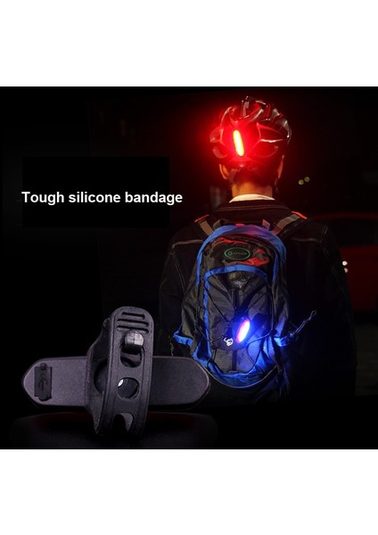 Kırmızı ve Beyaz Tarzı Bisiklet Lambası Dış Mekan USB Şarj Edilebilir Dağ Bisikleti Arka Lambası Gece Sürüşü Güvenlik Uyarı Lambaları Bisiklet LED Bisiklet Arka Lambası (Yurt Dışından)