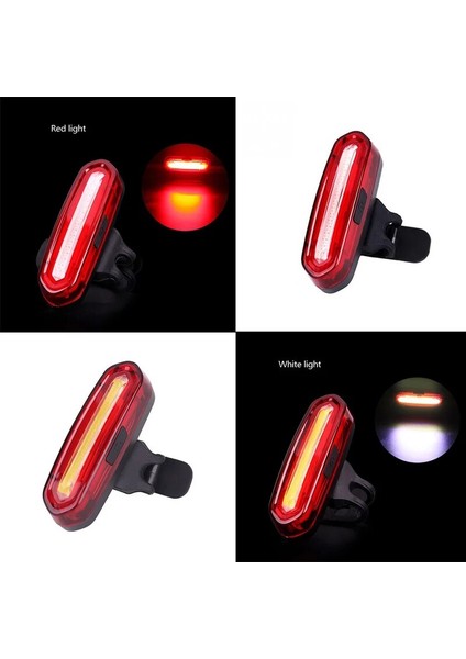Kırmızı ve Beyaz Tarzı Bisiklet Lambası Dış Mekan USB Şarj Edilebilir Dağ Bisikleti Arka Lambası Gece Sürüşü Güvenlik Uyarı Lambaları Bisiklet LED Bisiklet Arka Lambası (Yurt Dışından)