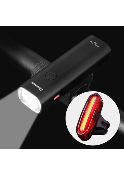 Kiti A Tarzı Deemount Bisiklet Far Ön Aydınlatma 350 Lümen Ah Pil USB Şarj LED Torç Opsiyonel Arka Lamba Görsel Uyarı Feneri (Yurt Dışından)