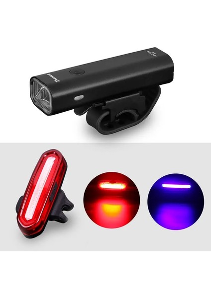 Kiti A Tarzı Deemount Bisiklet Far Ön Aydınlatma 350 Lümen Ah Pil USB Şarj LED Torç Opsiyonel Arka Lamba Görsel Uyarı Feneri (Yurt Dışından)