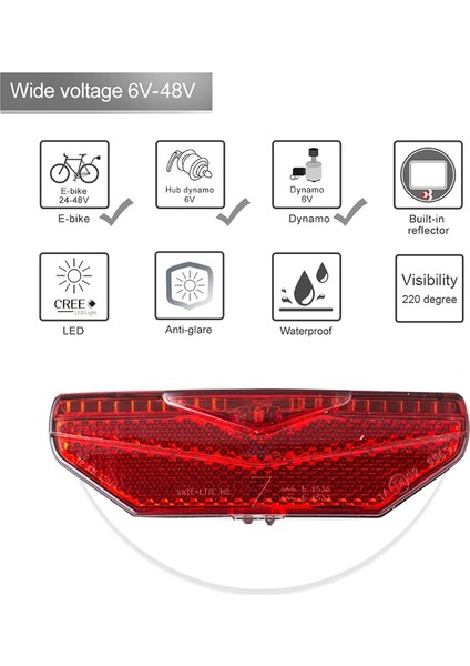 Linkbest Akıllı Arka Lamba Anahtarsız LED Bisiklet Işık Arka Işık Stvzo Onaylı Reflektör Su Geçirmez Ipx5 Hub Dinamo Ebike Lamba (Yurt Dışından) fırsatları