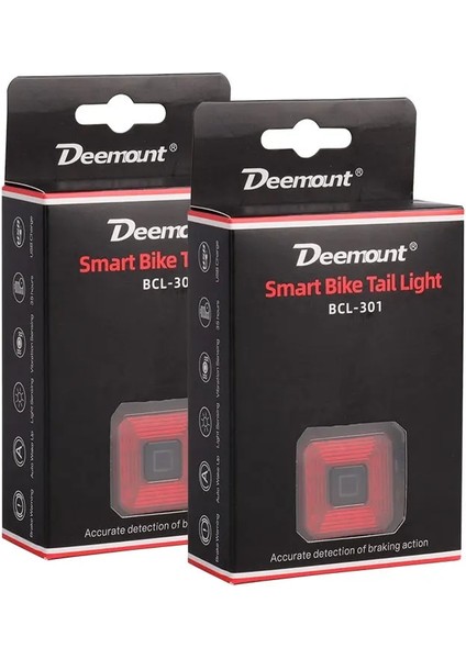 BCL301P2 Stili Deemount USB Şarj Edilebilir Bisiklet Fren Lambası Arka Uyarı Feneri LED Bisiklet Kuyruk Lambası Aksesuarlar Akıllı Manuel Bisiklet Arka Lambası (Yurt Dışından)