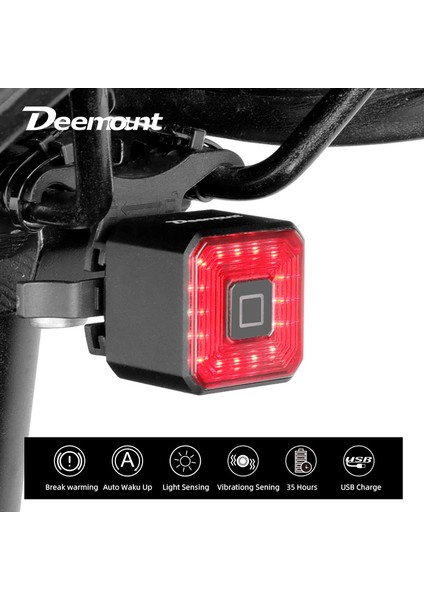 BCL301P2 Stili Deemount USB Şarj Edilebilir Bisiklet Fren Lambası Arka Uyarı Feneri LED Bisiklet Kuyruk Lambası Aksesuarlar Akıllı Manuel Bisiklet Arka Lambası (Yurt Dışından) fırsatları
