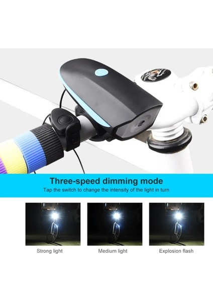 Turuncu Tarzı Elektrikli Çan ile 2 In 1 LED Bisiklet Işığı Titreyen Buzzerler Korna Anahtarı Bisiklet Bisiklet Lambası Pil Dahili USB Şarj (Yurt Dışından)