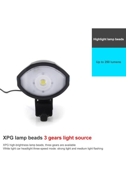 Turuncu Tarzı Elektrikli Çan ile 2 In 1 LED Bisiklet Işığı Titreyen Buzzerler Korna Anahtarı Bisiklet Bisiklet Lambası Pil Dahili USB Şarj (Yurt Dışından)