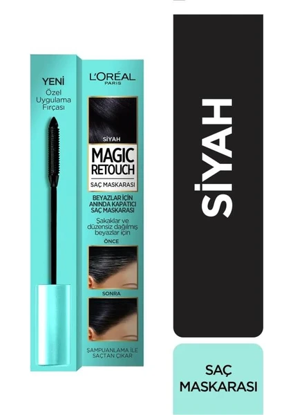 L'Oréal Paris Loreal Paris Magic Retouch  Beyazlar İçin  Saç Maskarası Siyah