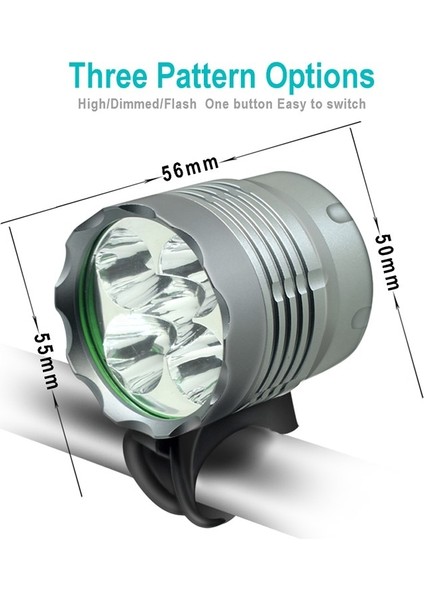 Sadece Bisiklet Işık Stili 5*t6 LED Bisiklet Işık Lanterlm Bisiklet Ön Işık Mtb Kafa Lambası Bisiklet Far + 8.4V Şarj Cihazı + Pil Paketi (Yurt Dışından)