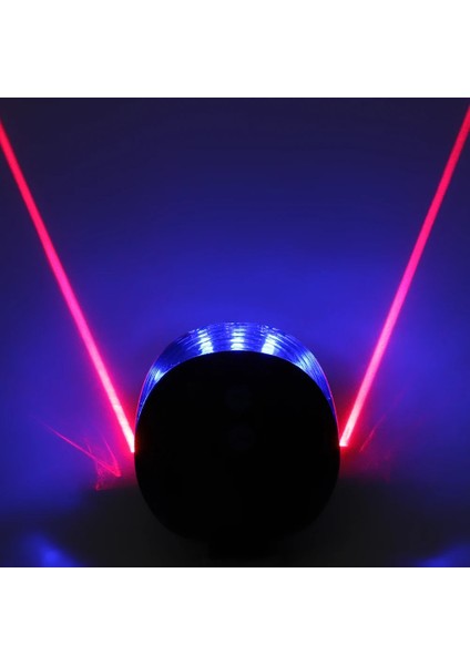 No.2 Tarzı Bisiklet LED Arka Kuyruk Lambası Su Geçirmez Güvenlik Uyarı Işığı 5 LED ve 2 Lazer Gece Dağ Bisikleti Işığı Arka Lamba Bisiklet Işığı (Yurt Dışından)