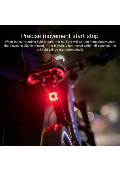 1 Takım Stili Akıllı Bisiklet Kuyruk Arka Işık Otomatik Başlatma Durdurma Fren Ipx4 Su Geçirmez USB Şarj Bisiklet Kuyruk Arka Lambası 6 Mod Bisiklet LED Işıkları (Yurt Dışından) fırsatları