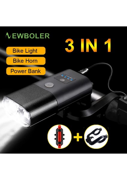 4000 Mah Gümüş Tarzı Ah Akıllı Indüksiyon Bisiklet Ön Işık Seti USB Şarj Bisiklet El Feneri Boynuzlu Bisiklet Aksesuarları ile Lümen Far (Yurt Dışından) fiyatları