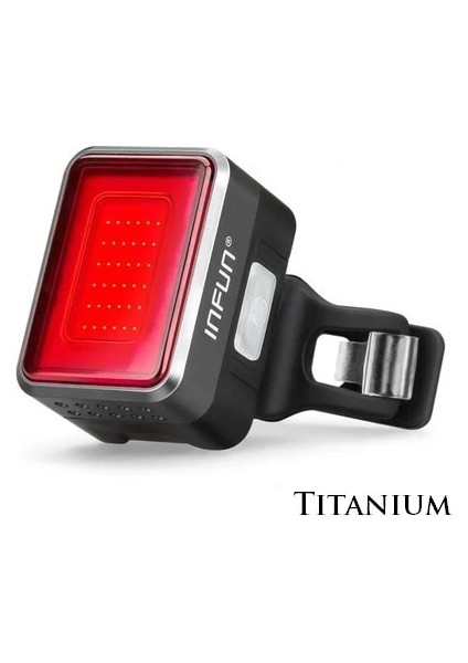 Titanyum Tarzı Infun F50 Bisiklet Arka Işık Bisiklet Için Otomatik Fren Indüksiyon Arka Lambası Bisiklet Aydınlatma Mtb Bisiklet Şarj LED Güvenlik Lambası (Yurt Dışından)