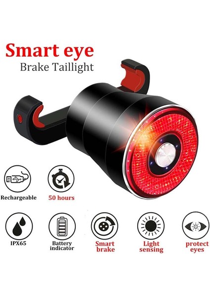 Setp 2set R01 Stili Akıllı Bisiklet Işığı Fren Indüksiyonu Bisiklet Arka Işıkları USB Şarjı 22 Cobled 3mode Yağmur Geçirmez Kuyruk Lambası Mtb Dağ Döngüsü Işığı (Yurt Dışından)