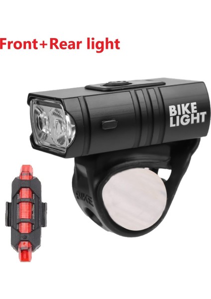 Arka Lamba Stiline Sahip Bir T6 LED Bisiklet Lambası ve Arka Lambası USB Şarj Edilebilir Su Geçirmez Bisiklet Lambası Ön Arka Arka Lambası Bisiklet Feneri Uyarı Işıkları (Yurt Dışından)