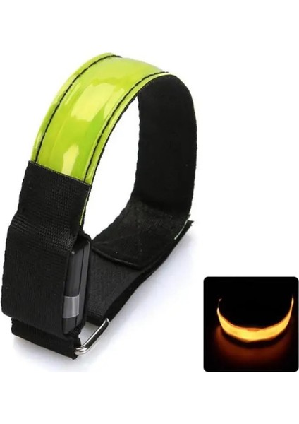 Bordo Tarzı LED Işıklı Gece Koşu Kol Bandı Bilezik USB Şarj Bilezik Işık Açık Spor Gece Yansıtıcı Emniyet Kemeri (Yurt Dışından)