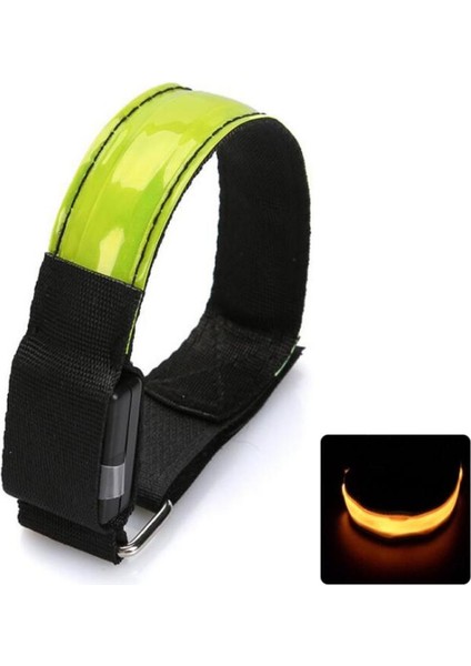 Sarı Stil Yüksek Işık LED Yansıtıcı Işık Kol Kol Bandı Kayışı Bilek Desteği Gece Koşu Sürme Bisiklete Binme Bileklik Kayışı Bilek Bisiklet Işıkları (Yurt Dışından)