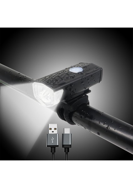 Pembe Tarzı Bisiklet Işığı USB LED Şarj Edilebilir 300 Lümen Bisiklet Lambası Dağ Döngüsü Ön Far El Feneri Bisiklet Işığı Aksesuarları (Yurt Dışından)