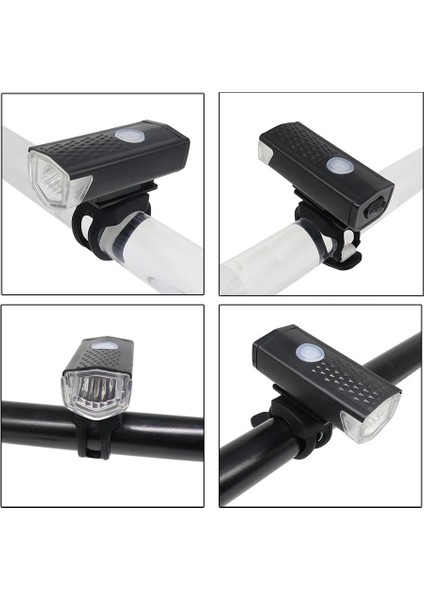 Pembe Tarzı Bisiklet Işığı USB LED Şarj Edilebilir 300 Lümen Bisiklet Lambası Dağ Döngüsü Ön Far El Feneri Bisiklet Işığı Aksesuarları (Yurt Dışından)