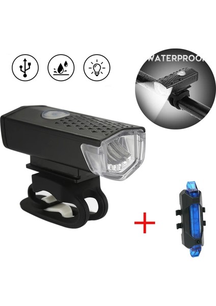 C Stili Mtb Bisiklet Ön Arka Işıklar Set Bisiklet Aydınlatma Bisiklet Gece Bisiklet Far USB LED Güvenlik Uyarı Arka Lambası Bisiklet Aksesuarları (Yurt Dışından)