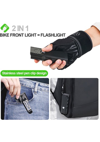5t6 D Stili 5t6 LED Far Bisiklet Işık Ön USB Şarj Edilebilir Su Geçirmez Mah El Feneri Bisiklet Işık Bisiklet Mtb Arka Işık (Yurt Dışından) fiyatları