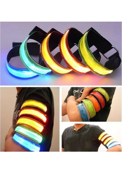 Siyah Stil LED Işıklı Gece Koşu Kol Bandı Bilezik USB Şarj Bilezik Işık Açık Spor Gece Yansıtıcı Emniyet Kemeri (Yurt Dışından) indirimleri