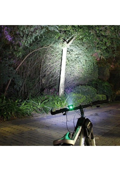 Sadece Bisiklet Işık Seti Stili Su Geçirmez Ön Bisiklet Işığı 2 * T6 LED Bisiklet Lambası 4 Mod Mtb Yol Bisikleti Far Bisiklet Aksesuarları + Güvenlik Uyarı Arka Lambası (Yurt Dışından)