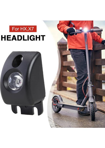 Elektrikli Scooter Bisiklet Far Hx X7 Elektrikli Bisiklet Scooter Aksesuarları Için LED Bisiklet Ön Lamba Aydınlatma (Yurt Dışından)