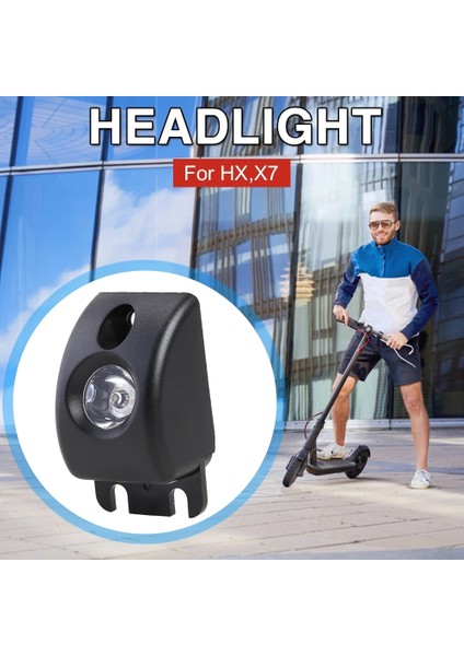 Elektrikli Scooter Bisiklet Far Hx X7 Elektrikli Bisiklet Scooter Aksesuarları Için LED Bisiklet Ön Lamba Aydınlatma (Yurt Dışından) modelleri