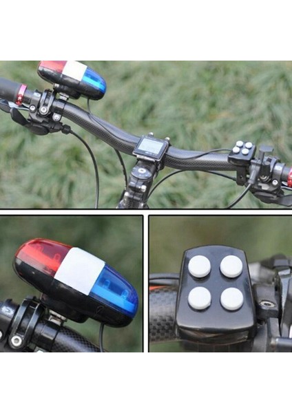 6 LED 4 Ton Sesler Bisikletler Çan Polis Araba Işık Elektronik Korna Siren Çocuk Çocuk Bisikleti Için Scooter Bisiklet Lambası Aksesuarları (Yurt Dışından)