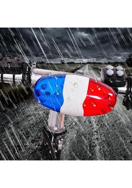 6 LED 4 Ton Sesler Bisikletler Çan Polis Araba Işık Elektronik Korna Siren Çocuk Çocuk Bisikleti Için Scooter Bisiklet Lambası Aksesuarları (Yurt Dışından)