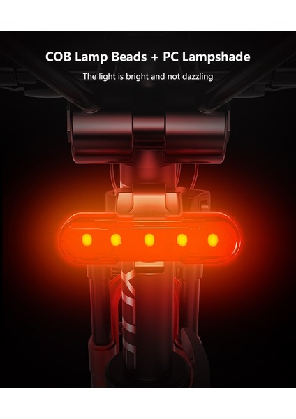 No.1 Tarzı Bisiklet Lambası LED Bisiklet Arka Lambası USB Şarj Edilebilir Far Kuyruk Lambası Güçlü Bisiklet Arka Işıkları Bisiklet Lambası Bisiklet Aksesuarları (Yurt Dışından)