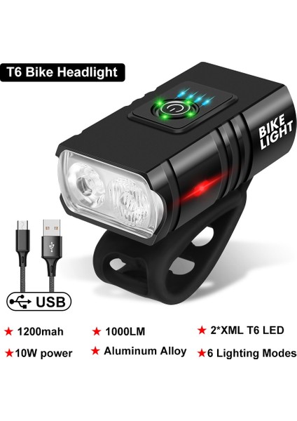 Bordo Tarzı T6 Bisiklet Ön Işık USB Şarj Edilebilir Lamba Mtb Bisiklet Far Arka Lambası Bisiklet El Feneri Bisiklet Lanterna Bisiklet Aksesuarları (Yurt Dışından)