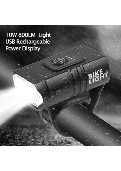 2 Stili Ayarla T6 LED Bisiklet Işık 10W 800LM USB Şarj Edilebilir Güç Göstergesi Mtb Dağ Yol Bisikleti Ön Lamba El Feneri Bisiklet Aksesuarları (Yurt Dışından)