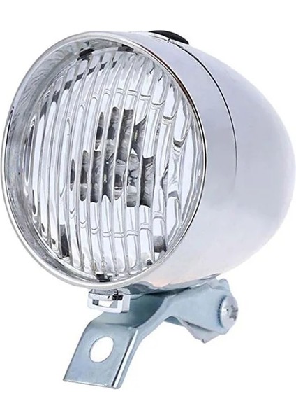 Gümüş Tarzı Iki Renkli Bisiklet Retro LED Far Su Geçirmez 160 Derece Perspektif Güçlü Vücut Uyarısı Güvenlik Far Sürme Aksesuarları (Yurt Dışından)