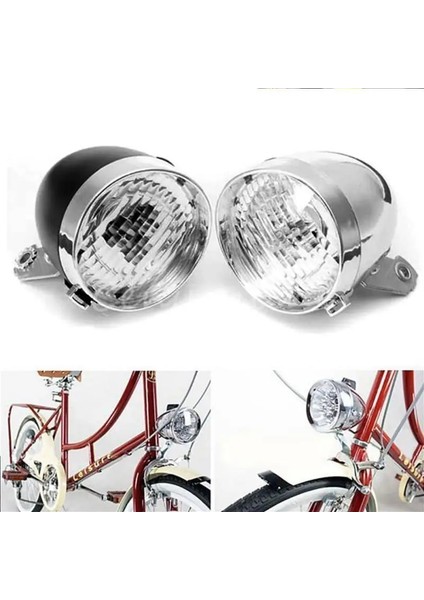 03 Mavi Stil 3 LED Bisiklet Gece Sürüş Ekipmanları Bisiklet Farları Dağ Bisikleti Retro Araba Ön Aydınlatma Kullanımı 3AAA Pil (Yurt Dışından)
