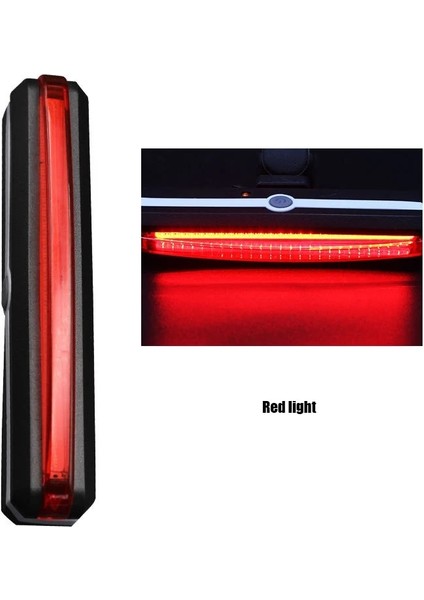 Kırmızı Stil Bisiklet Arka LED Işık USB Kırmızı Beyaz Bisiklet Kuyruk Işık Şarj Edilebilir Su Geçirmez Strobe Bisiklet Için 4 Modu Sinyal Yanıp Sönen Işıklar (Yurt Dışından)