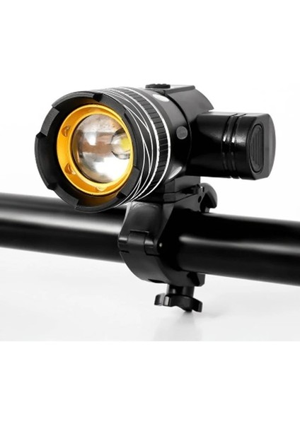 Bir Stil Ayarla Lm T6 LED Işık Bisikletbicyclelight Seti USB Şarj Edilebilir Far El Feneri Bisiklet Için Su Geçirmez Zumlanabilir Bisiklet Lambası (Yurt Dışından)
