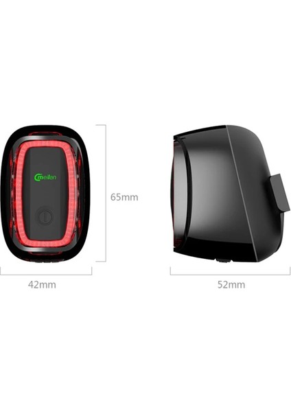 Gösteri Tarzı Olarak Bisiklet Fren Sensörü Kuyruk Lambası Profesyonel Ipx5 Su Geçirmez Sürme Arka Işıklar USB Şarj Edilebilir Mtb Yol Bisikleti LED Uyarı Işığı (Yurt Dışından)