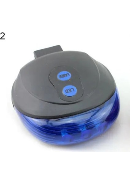 Mavi Stil Wasafire Mtb Yol Arka Arka Lambası Lambası 5 LED + 2 Lazer Hattı Bisiklet Reflektörü Işık Bisiklete Binme Bisiklet Işık Güvenlik Uyarısı Gece Sürme (Yurt Dışından)
