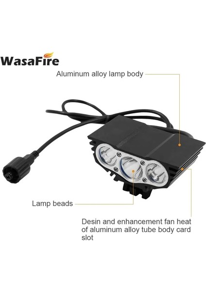 A2 Stili 3 * T6 LED Bisiklet Ön Işık Lümen X3 Dağ Bisikleti Far 3 Mod Bisiklet Gidon El Feneri Pil Kafa Lambası (Yurt Dışından)