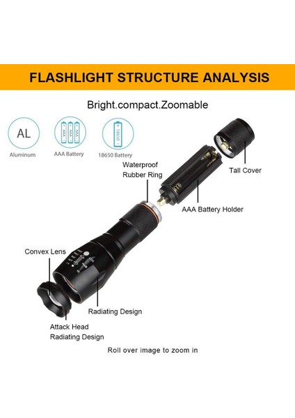 Paket K Stili Mini Bisiklet El Feneri V6 L2 T6 LED Bisiklet Ön Işık LED Bisiklet Işık Lamba Torch Su Geçirmez Zoom El Feneri Battey Tarafından (Yurt Dışından)