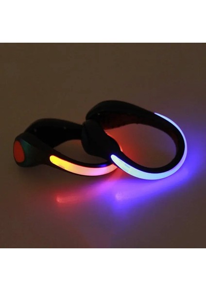 Pembe Tarzı LED Işıklı Ayakkabı Klipsi Açık Bisiklet LED Işıklı Gece Koşu Ayakkabısı Güvenlik Klipsleri Bisiklet Sporları Uyarı Işığı Güvenlik (Yurt Dışından) indirimleri