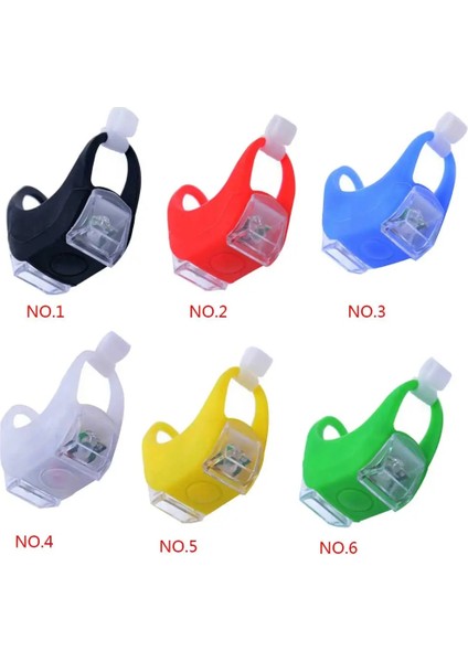 No.5 Tarzı LED Flaş Silikon Bisiklet Bisiklet Işıkları Su Geçirmez Bisiklet Ön Arka Ray Lambası Gidon Güvenlik Uyarı Lambaları Pil (Yurt Dışından) fırsatları